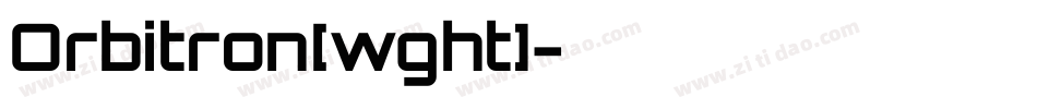 Orbitron[wght]字体转换